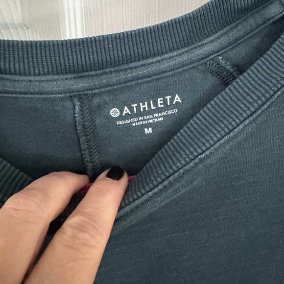 Athleta Teal Sweatshirt - Picture 3 of 4